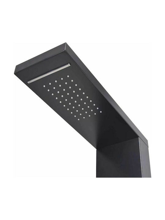 vidaXL Shower Column Hydromassage 130cm Black