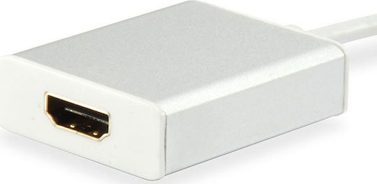 Equip Μετατροπέας USB-C male σε HDMI female Λευκό 1τμχ 133452