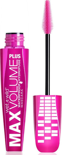 Wet n Wild Max Volume Plus Wasserdicht Mascara für Band Schwarz 8ml