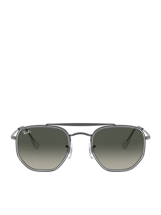 Ray Ban The Marshal II Unisex Sunglasses with Silver Metal Frame and Black Lens RB3648M 004/71