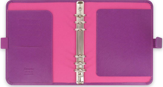 Filofax Saffiano Raspberry A5 Weekly Organizer Purple Leather 20x20cm