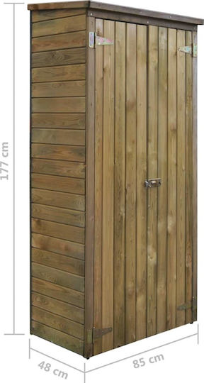 Wooden Garden Shed M0.85xW0.48xH1.77m