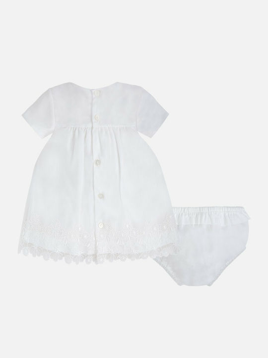 Mayoral Kids Dress Short Sleeve White