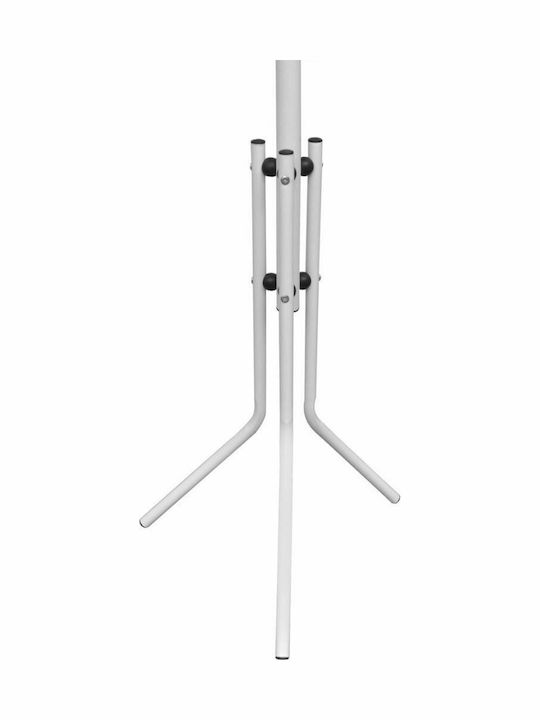 vidaXL Καλόγερος Μεταλλικός Λευκός 41x41x179cm