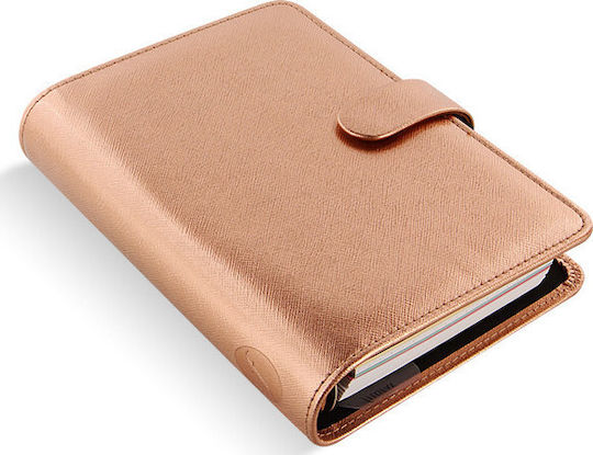 Filofax Saffiano Personal Weekly Organizer Pink Leather 18.8x18.8cm