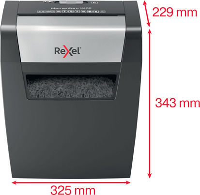 Rexel Momentum X406 Cross Cut 6-Sheet Paper Shredder