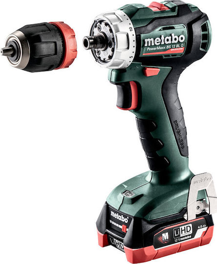 Metabo PowerMaxx BS 12 BL Q Drill Driver Battery 12V 2x4Ah