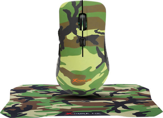 Xtrike Me GMP-505 & Mouse Pad RGB Gaming Ποντίκι 3200 DPI Πράσινο