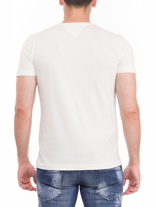 Tommy Hilfiger Ανδρικό T-shirt Κοντομάνικο Λευκό