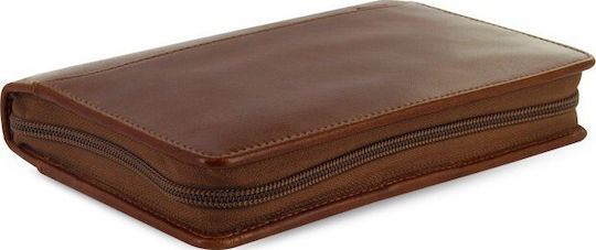 Filofax Lockwood Zip Personal Weekly Organizer Brown Leather 13.5x20.5cm