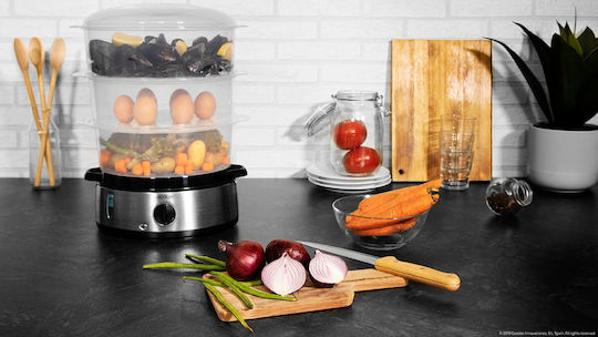 Cecotec Vapovita 3000 Inox Food Steamer with 3 Steaming Decks 9lt