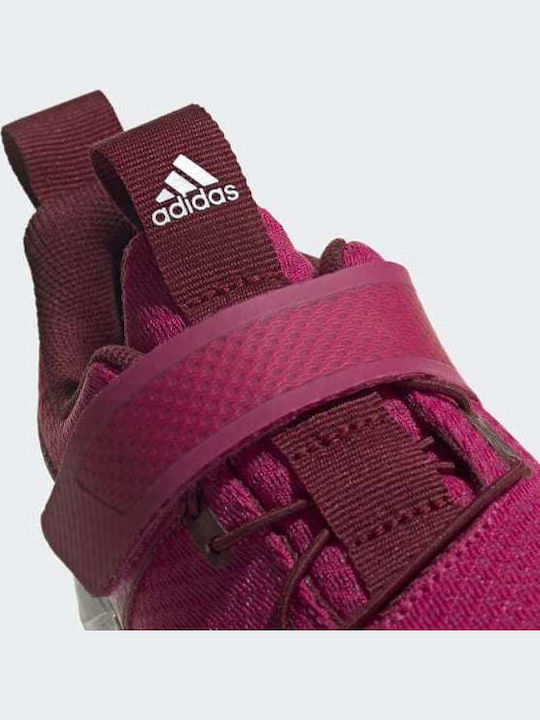Rapidaflex Kids Sports Shoes Running with Hoop & Loop Closure Real Magenta / Collegiate Burgundy