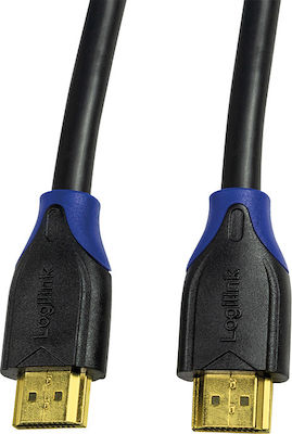 LogiLink HDMI 2.0 Cable HDMI male - HDMI male 10m Μαύρο