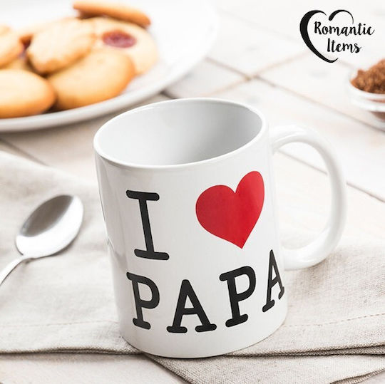 I Love Papa Cană Ceramică Roșie 300ml V0300504