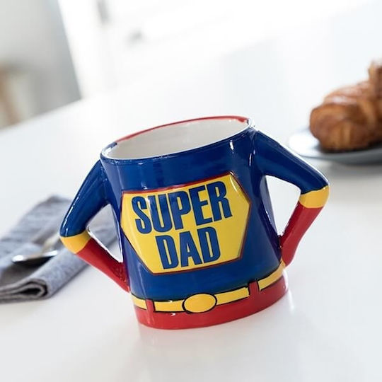 Octopus Super Dad Becher Keramik Blau Octopus Super Dad Becher Keramik Blau