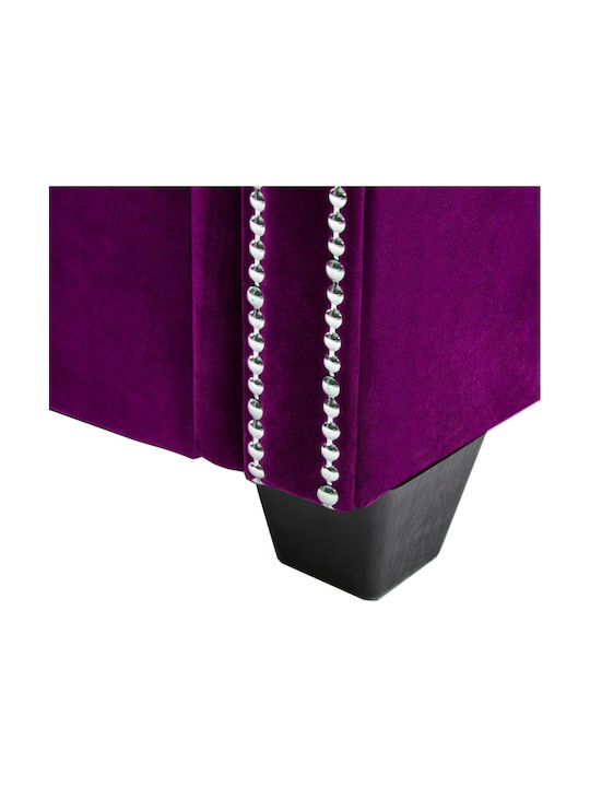 Three-Seater Couch Purple 199x75x72 cm