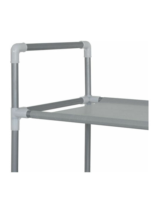 Metall Schuhschrank mit 10 Regalen Silver L100xW29.5xH170cm