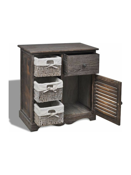 Entry Furniture with Shoe Rack Paulonia wood 60x30x63cm