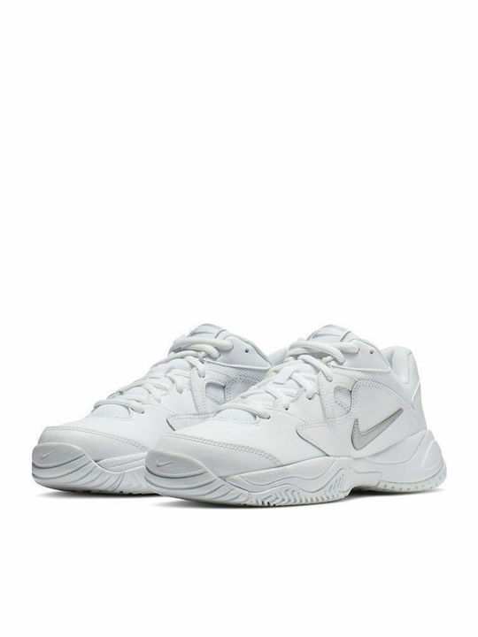 Nike Lite 2 Γυναικεία Παπούτσια Τένις για Σκληρά Γήπεδα White / Metallic Silver