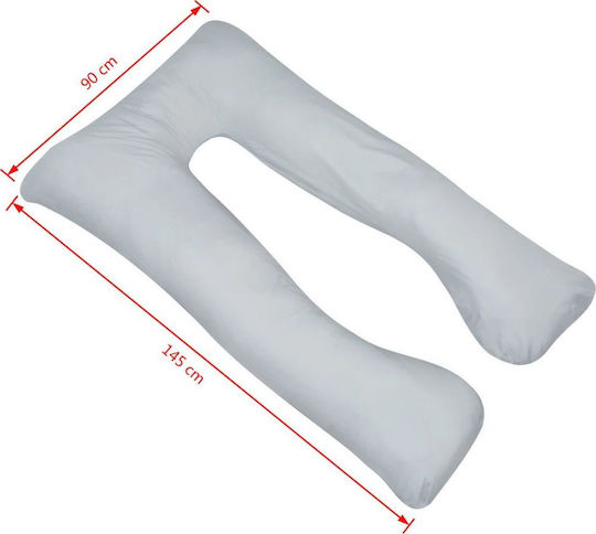 vidaXL Μαξιλάρι Εγκυμοσύνης & Θηλασμού Γκρι 145cm