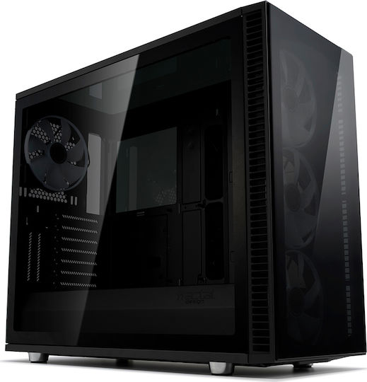 Fractal Design Define S2 Vision RGB Геймърско бюро Пълна кула Компютърна кутия със страничен прозорец Черен
