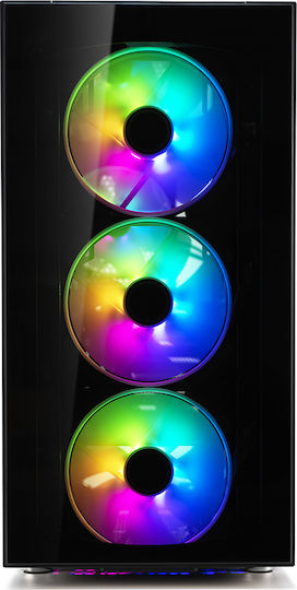 Fractal Design Define S2 Vision RGB Геймърско бюро Пълна кула Компютърна кутия със страничен прозорец Черен