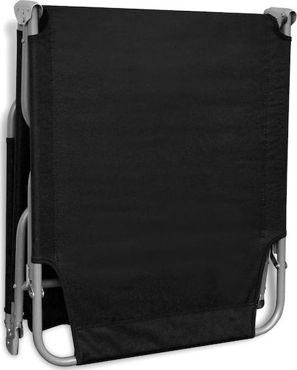 vidaXL Strandliegen Schwarz Faltbar 189x58x27cm. 1Stück