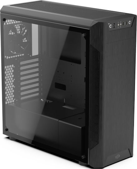 SilentiumPC Armis AR7 TG Gaming Midi Tower Κουτί Υπολογιστή με Πλαϊνό Παράθυρο Μαύρο