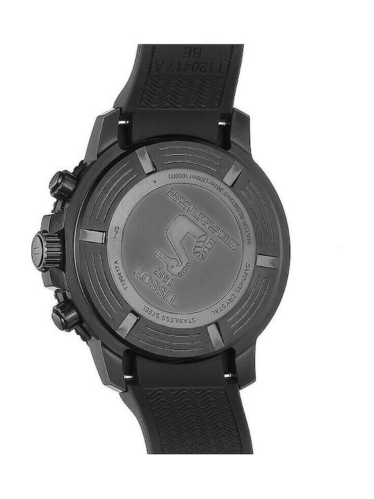 Tissot Seastar 1000 Мъжки Часовник 45.5 мм Хронограф На Батерия С Черна Каучукова Каишка