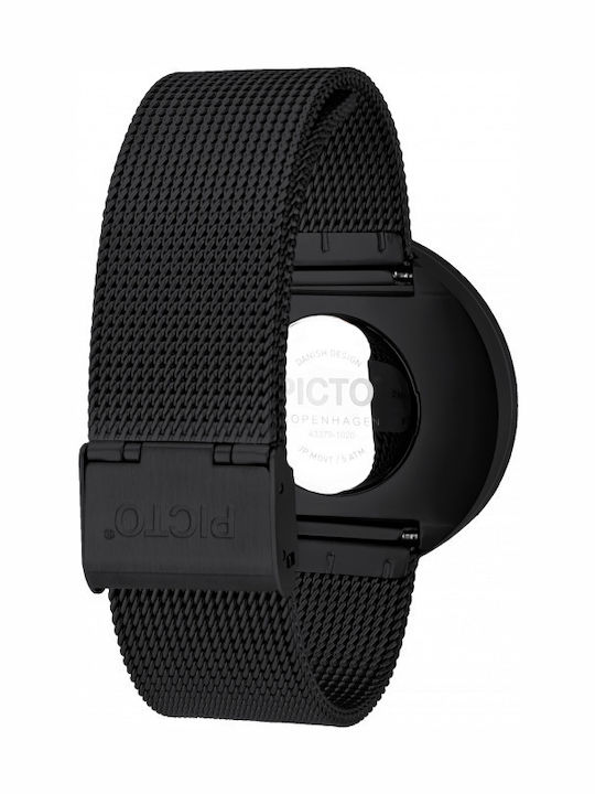 Picto Picto Women's Watch with Black Rubber Strap