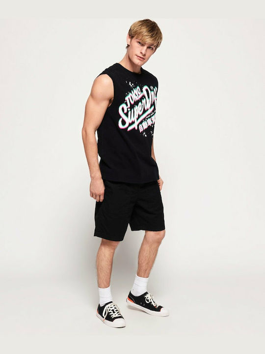 Superdry Ticket Type Oversized Men's Sleeveless Blouse Black