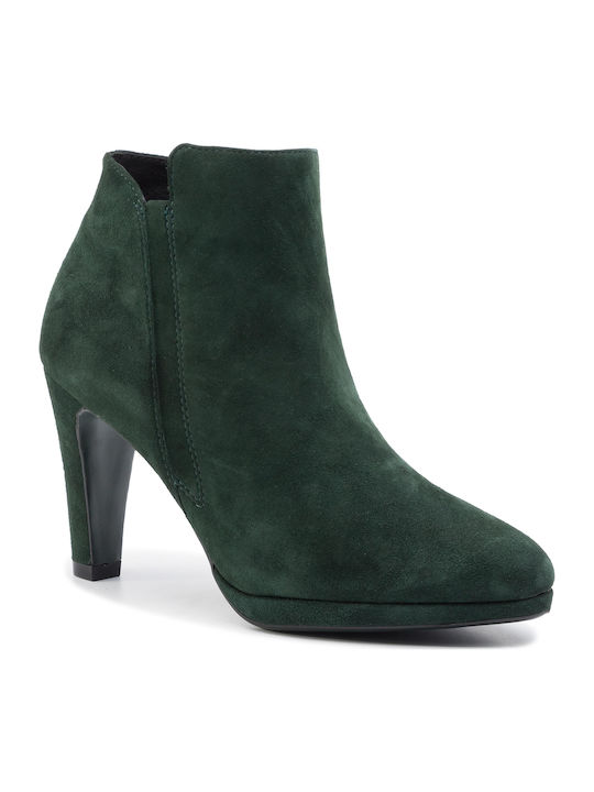 Caprice Suede Women's Ankle Boots Green