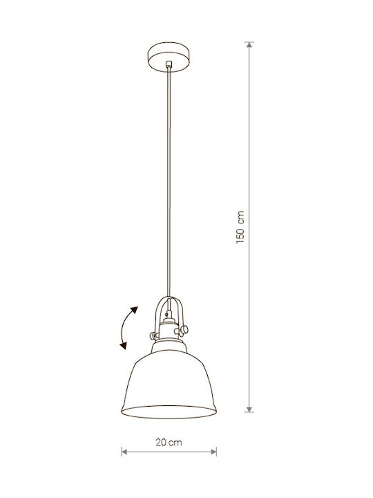 Nowodvorski Amalfi Pendant Light Gold with Socket E27 20cm
