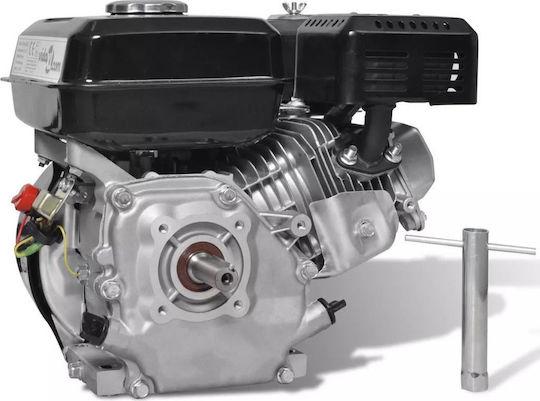 vidaXL Κινητήρας Βενζίνης Τετράχρονος 196cc 6.5hp Μέγιστων Στροφών 3600rpm με Σπείρωμα (Ρεζερβουάρ 3.7lt)