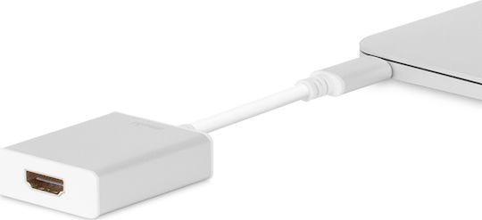 Moshi Μετατροπέας USB-C male σε HDMI female Ασημί 1τμχ 99MO084202