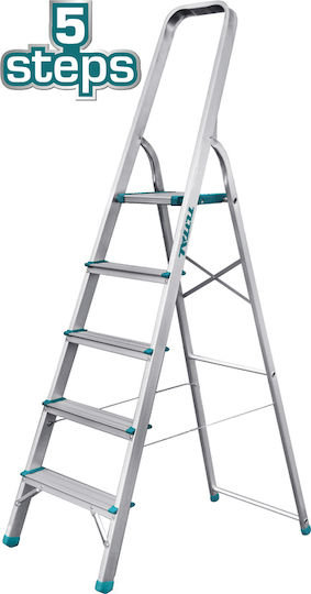 Total Aluminiumleiter Leiter Aluminium mit 4+1 Stufen 260cm
