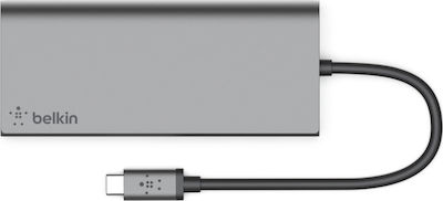 Belkin USB-C Докинг станция с 4K PD Етърнет Сив (F4U092BTSGY)