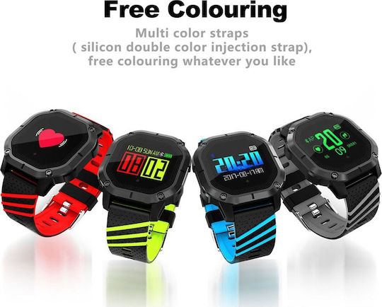 Colmi K5 Smartwatch με Παλμογράφο (Μαύρο)