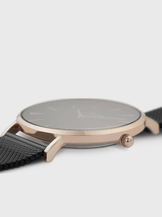 Cluse La Boheme Women's Watch with Black Metal Bracelet