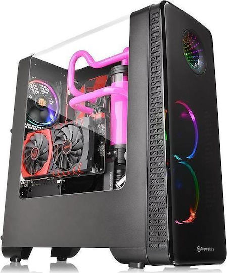 Thermaltake View 28 RGB Gaming Midi Tower Κουτί Υπολογιστή με Πλαϊνό Παράθυρο Μαύρο