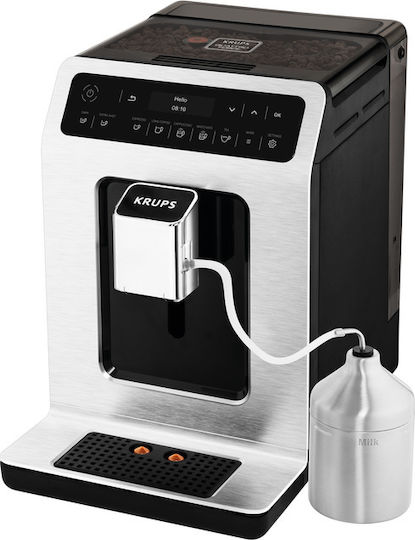 Krups Αυτόματη Μηχανή Espresso 1450W Πίεσης 15bar για Cappuccino με Μύλο Άλεσης Μαύρη EA891D