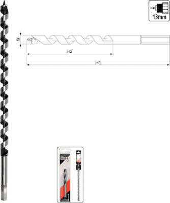 Yato Burghiu cu Tija Hexagonală pentru Lemn 8x121mm