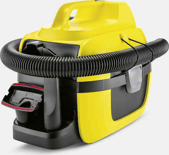 Karcher WD 1 Compact Rechargeable Vacuum Wet / Dry Without Charger and Battery with Plastic Bin 7lt