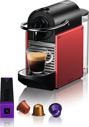 De'Longhi Pixie Pod Coffee Machine Nespresso Pressure 19bar Red