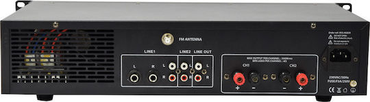 Adastra A2 PA Power Amplifier 2 Channels 200W/4Ω 100W/8Ω Equipped with USB/FM/Bluetooth Black