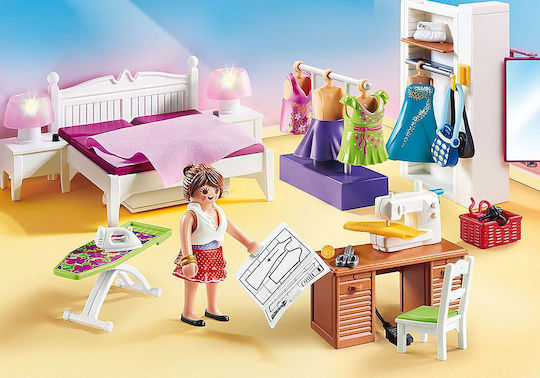 Playmobil Dollhouse Dormitor cu Atelier de Croitorie pentru 4+ ani ani