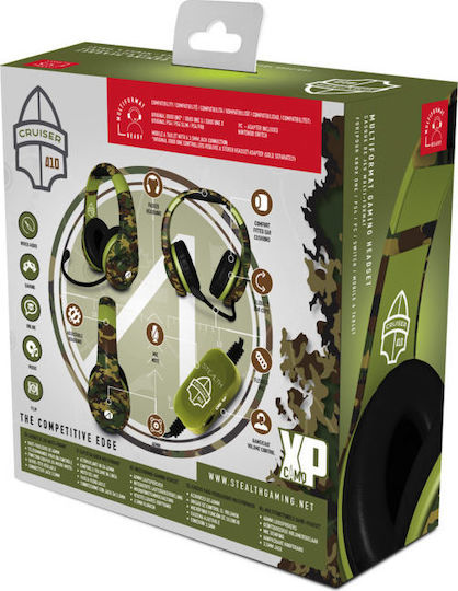 Stealth XP-Cruiser Over Ear Gaming Headset με σύνδεση 3.5mm Πράσινο