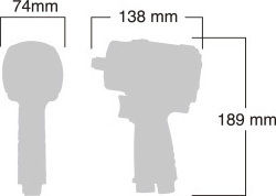 Shinano SI-1460SR Αερόκλειδο 1/2" με Μέγιστη Ροπή 142.76kgm