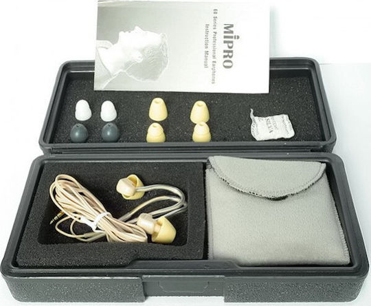Mipro Ακουστικά Ψείρες In Ear E-8P Μπεζ