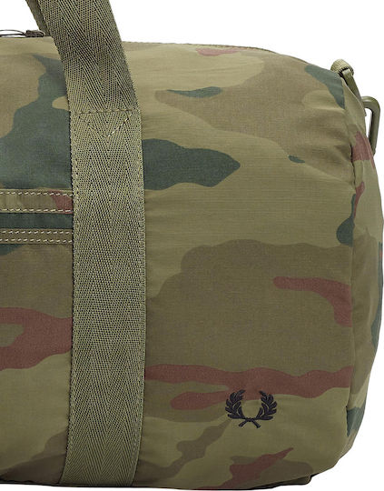 Fred Perry Σακ Βουαγιάζ Χακί Υφασμάτινο Μ46xΠ48xΥ25εκ.